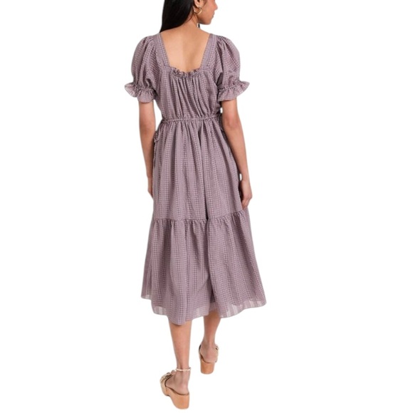 NWT MADWELL Women’s Square-Neck Tiered Midi Dress - Picture 2 of 15